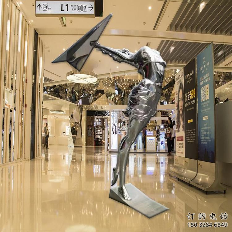 歐式女子雕塑廠家 抽象擺件  商場不銹鋼女子雕塑價格