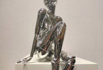 創(chuàng)意女子雕塑廠家 鏡面擺件小品 公園不銹鋼女子雕塑廠