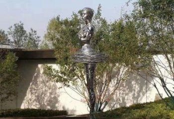 異形女子雕塑廠家 現(xiàn)代公園小品  創(chuàng)意不銹鋼女子雕塑工廠