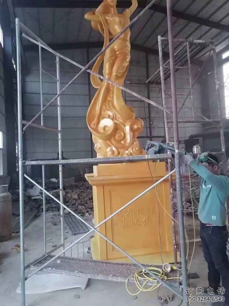 仿古飛天雕塑廠家 公園小品 房地產不銹鋼飛天雕塑定做