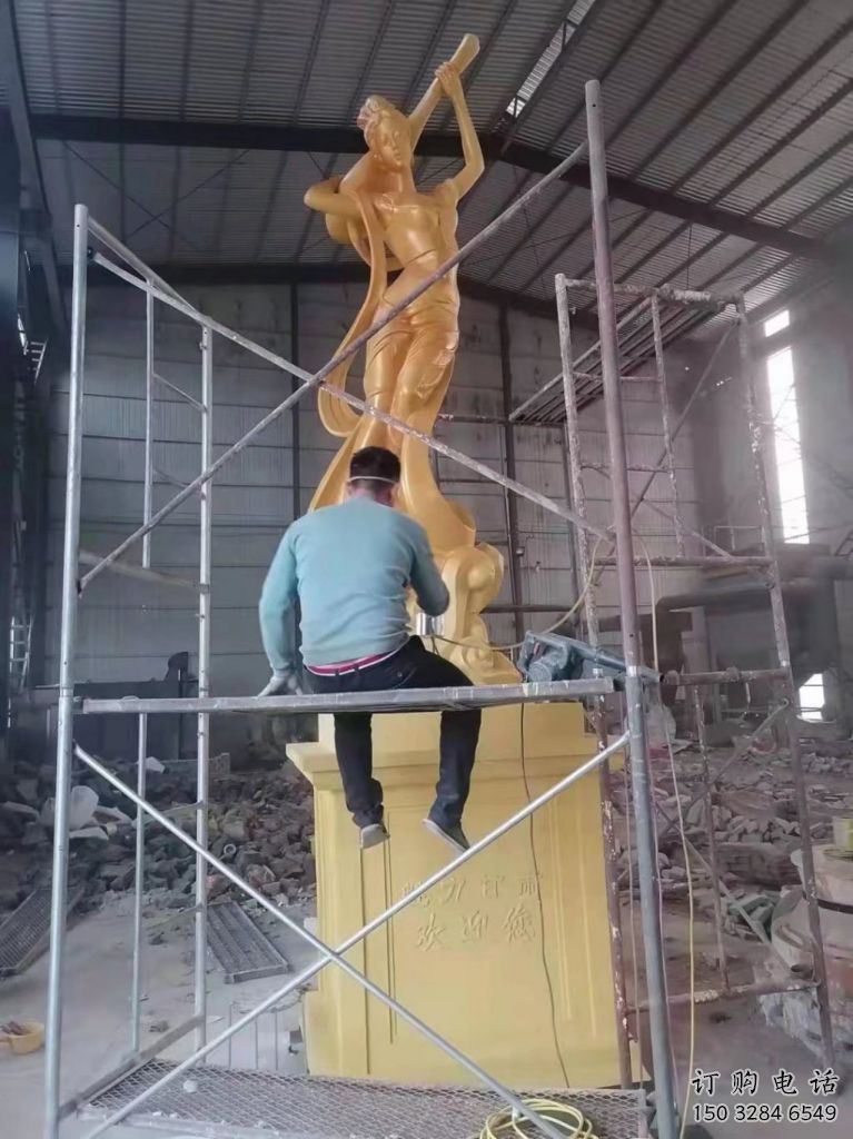 房地產(chǎn)飛天雕塑廠家 園林擺件 鍛造不銹鋼飛天雕塑制作