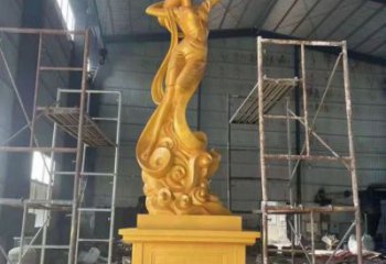鍍金飛天雕塑廠家 鑄造擺件 戶外不銹鋼飛天雕塑廠