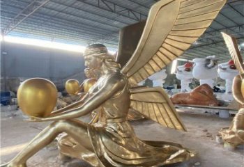 戶外天使雕塑廠家 噴漆小品 大型不銹鋼天使雕塑廠