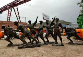 黨建紅軍雕塑廠家 異形小品 廣場紅軍雕塑廠