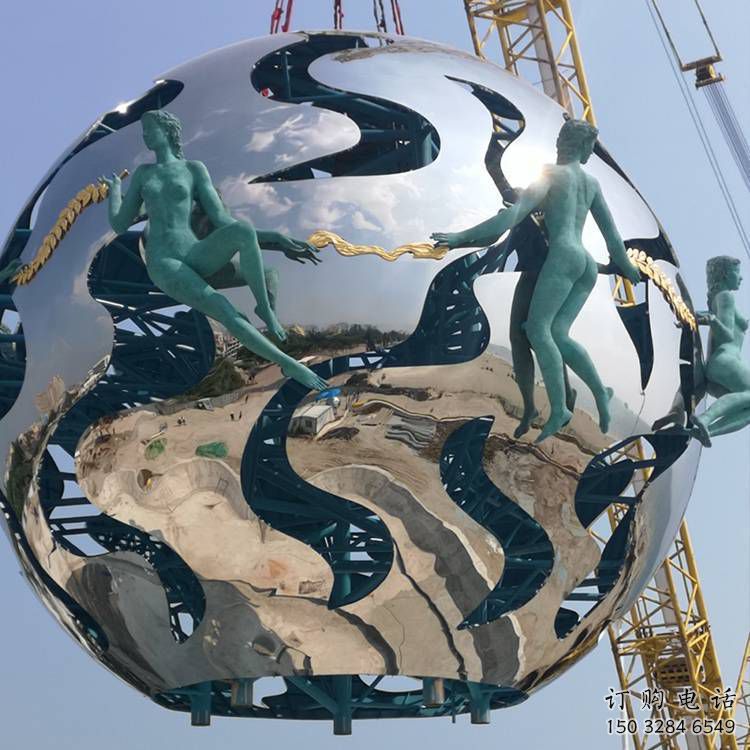 現代飛人雕塑廠家 大型別墅區擺件 現代不銹鋼飛人雕塑廠