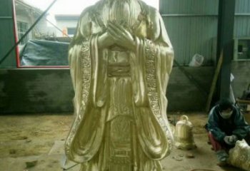 大型孔子雕塑廠家 鍛造小品  校園廣場(chǎng)孔子雕塑制作