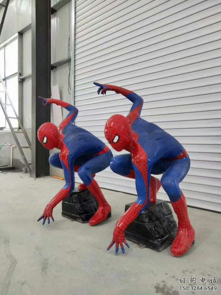 現代蜘蛛俠雕塑廠家 大型別墅區擺件 抽象蜘蛛俠雕塑廠