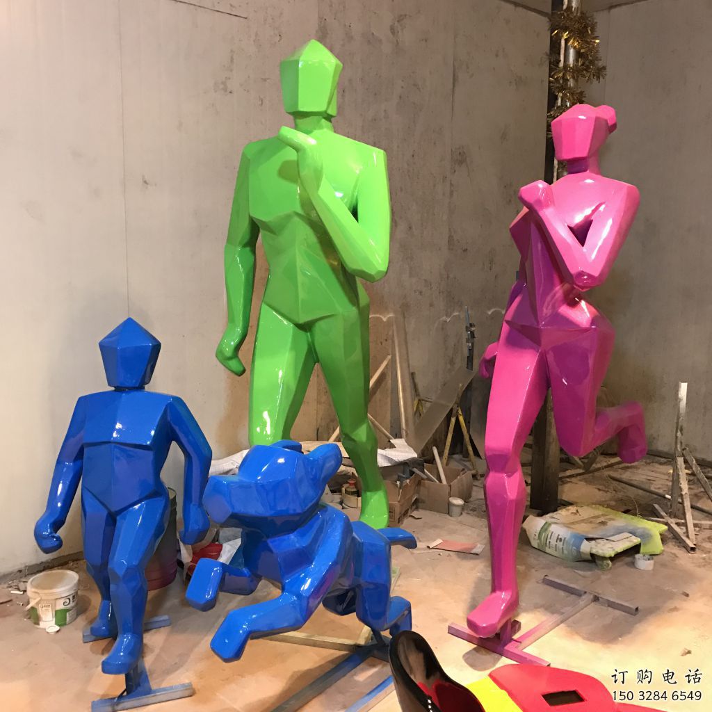 切面跑步雕塑廠家 庭院擺件 廣場不銹鋼跑步雕塑定制