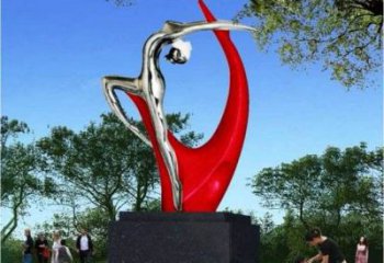 廣場體操雕塑廠家 公園小品  幾何不銹鋼體操雕塑廠