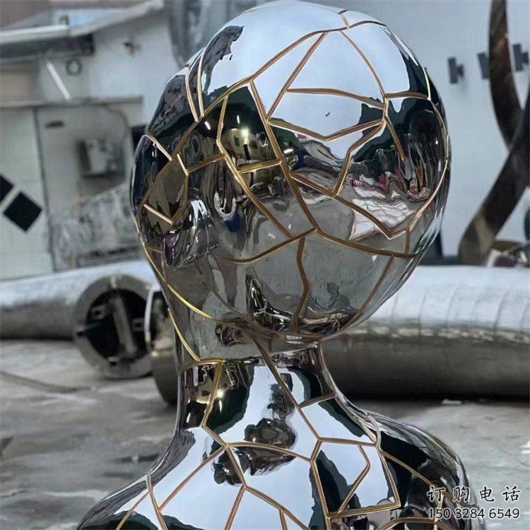 大型人頭雕塑廠家 鍛造小品  現(xiàn)代不銹鋼人頭雕塑廠