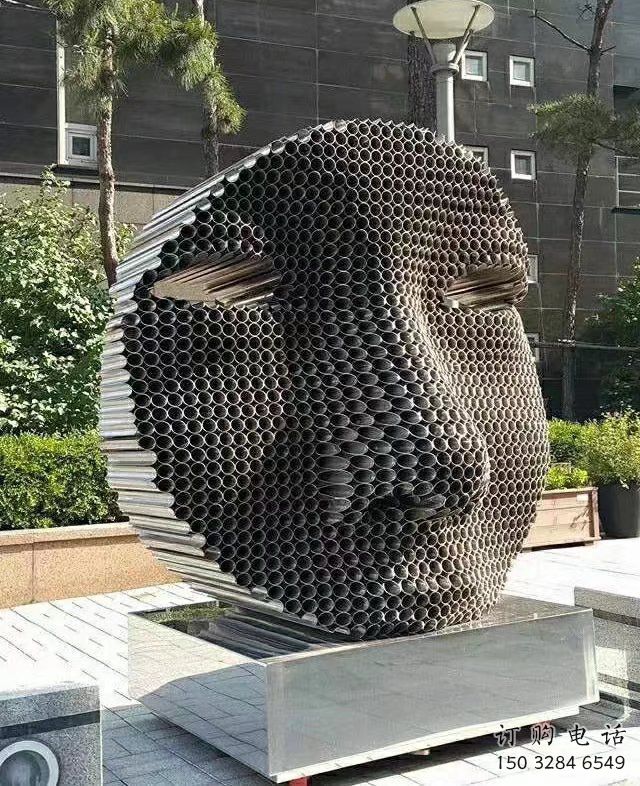 異形頭像雕塑廠家 現(xiàn)代公園小品  戶外不銹鋼頭像雕塑廠