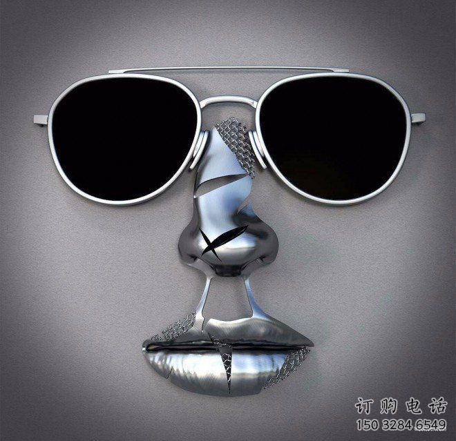 抽象人臉雕塑廠家  戶(hù)外創(chuàng)意小品  歐式不銹鋼人臉雕塑廠