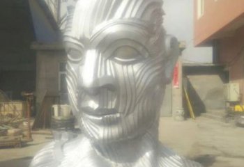 中式頭像雕塑廠家 啞光小品 游樂場(chǎng)不銹鋼頭像雕塑廠