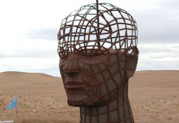 街頭肖像雕塑廠家 大型別墅區擺件  鏤空不銹鋼肖像雕塑廠