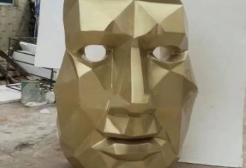 中式人臉雕塑廠家  創意小品 游樂場不銹鋼人臉雕塑廠