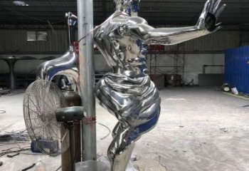 鏡面武士雕塑廠家 公園小品 房地產武士雕塑廠