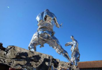 街頭武士雕塑廠家 大型擺件   鏡面現(xiàn)代武士雕塑規(guī)格