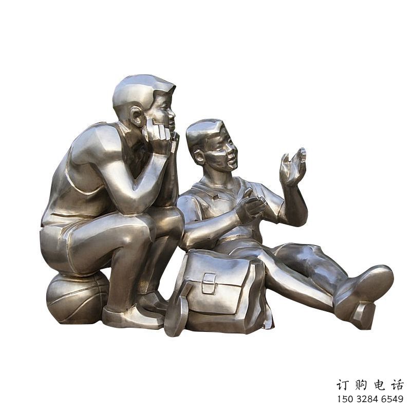 大型學生雕塑廠家 鍛造小品 創意不銹鋼學生雕塑制作