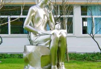 創(chuàng)意學(xué)生雕塑廠家 教育小品  戶外不銹鋼學(xué)生雕塑廠