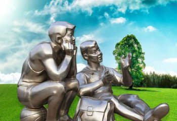 現(xiàn)代學(xué)生雕塑廠家 大型擺件  校園不銹鋼學(xué)生雕塑制作