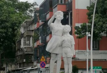 希望少先隊雕塑廠家 教育校園小品 制作不銹鋼少先隊雕塑