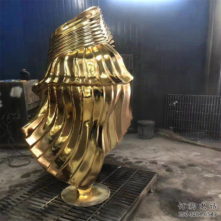 鍍金人偶雕塑廠家 抽象擺件  創意不銹鋼人偶雕塑廠