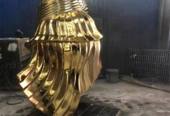 鍍金人偶雕塑廠(chǎng)家 抽象擺件  創(chuàng)意不銹鋼人偶雕塑廠(chǎng)