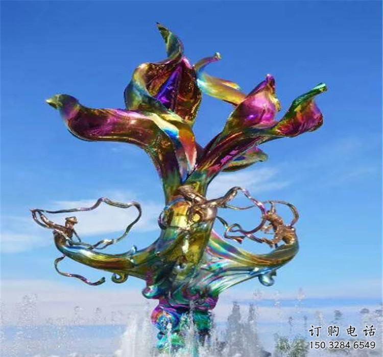 公園仙女雕塑廠家 戶外擺件  創(chuàng)意不銹鋼仙女雕塑廠