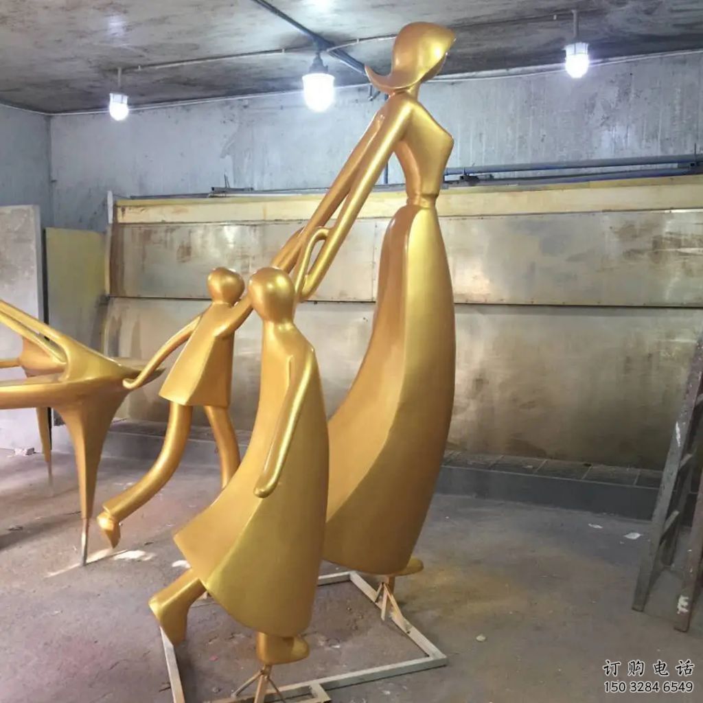步行街母親雕塑廠家 游樂場小品 鑄造不銹鋼母親雕塑廠