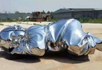 鏡面嬰兒雕塑廠家 大型擺件  戶(hù)外不銹鋼嬰兒雕塑廠