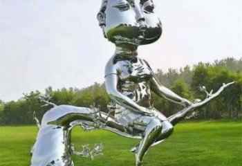 現(xiàn)代嬰兒雕塑廠家 大型別墅區(qū)擺件  戶(hù)外不銹鋼嬰兒雕塑廠