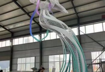 房地產仙女雕塑廠家 鏤空烤漆擺件  烤漆不銹鋼仙女雕塑廠