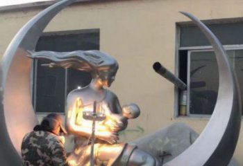 公園母親雕塑廠家 戶外擺件  創意不銹鋼母親雕塑工廠