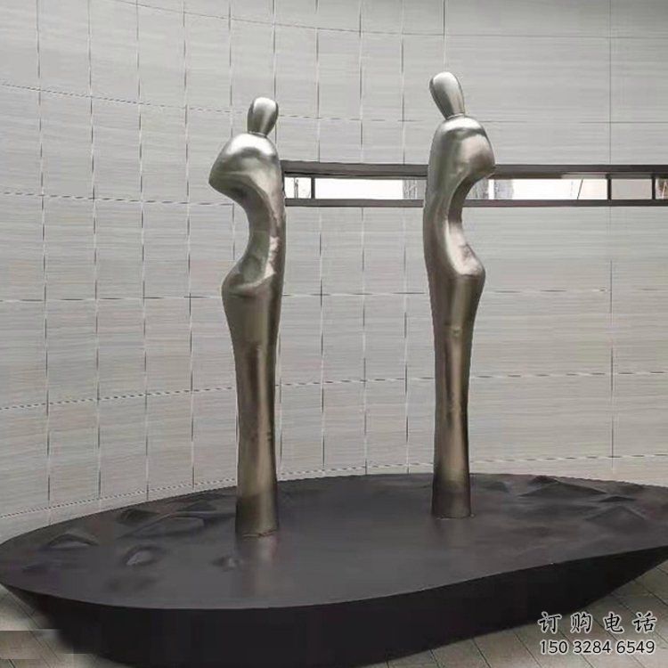 幾何仕女雕塑廠家  創意小品  現代不銹鋼仕女雕塑廠