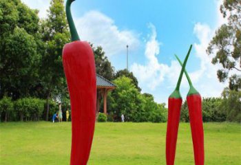 仿真辣椒雕塑廠家 現(xiàn)代擺件  烤漆不銹鋼辣椒雕塑廠