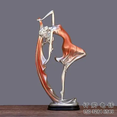 烤漆舞女雕塑廠家 體育小品  創(chuàng)意不銹鋼舞女雕塑廠
