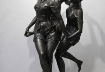 抽象跳舞雕塑廠家  仿古公園小品  烤漆跳舞雕塑報(bào)價(jià)