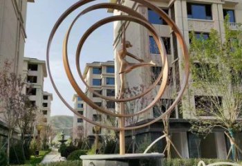 鏤空跳舞雕塑廠家 園林小品 住宅小區(qū)不銹鋼跳舞雕塑廠