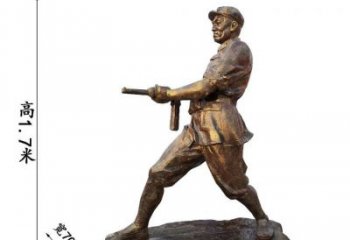 中式戰(zhàn)士雕塑廠家  戶外小品擺件  現(xiàn)代戰(zhàn)士雕塑制作