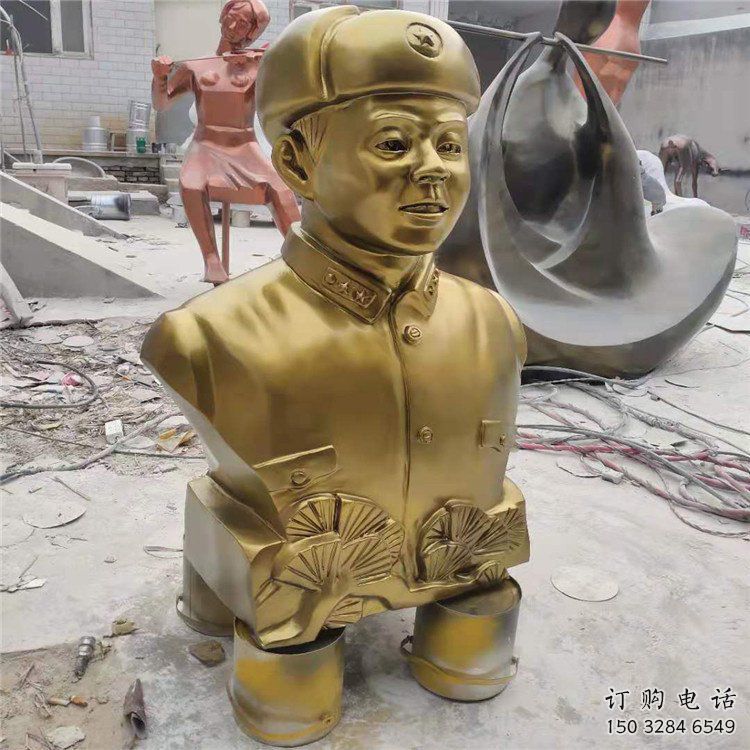 烤漆雷鋒雕塑廠家  公園小品  戶外雷鋒雕塑制作價格