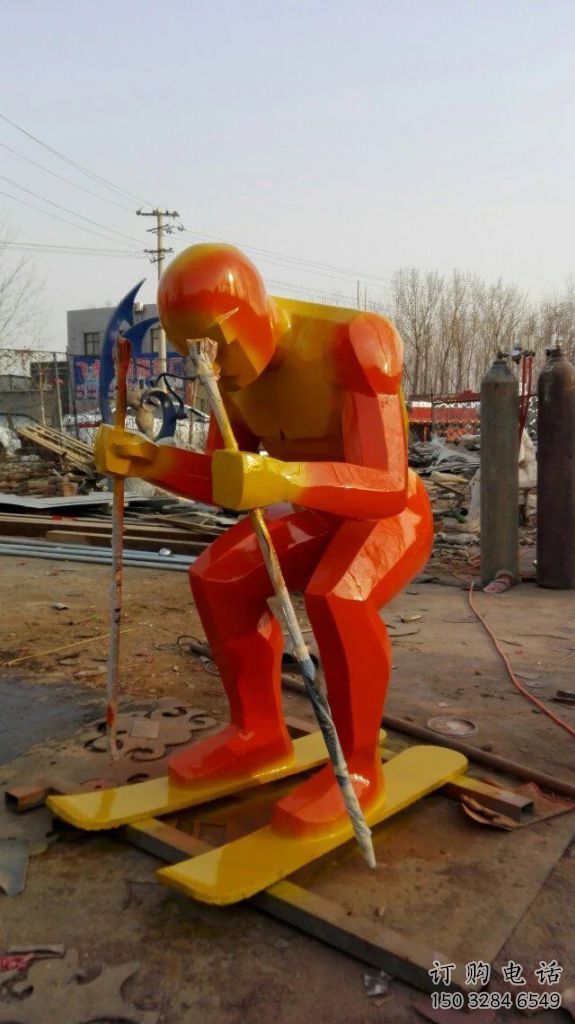 噴漆滑板雕塑廠家 中式小品  公園不銹鋼滑板雕塑廠