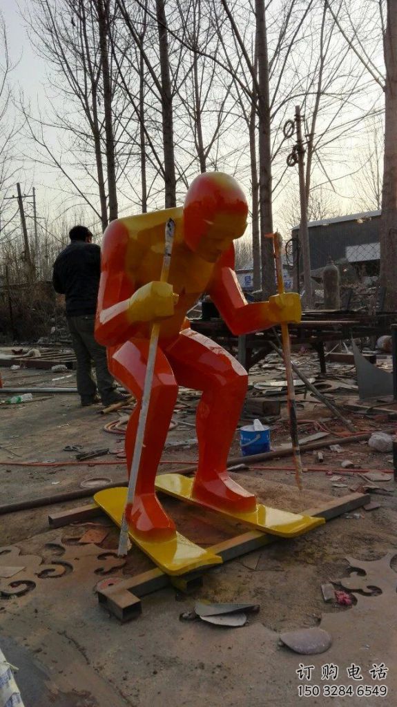 體育滑板雕塑廠家 剪影運動小品  創意不銹鋼滑板雕塑廠
