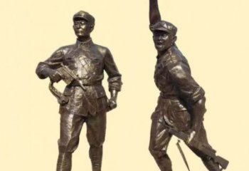 仿古士兵雕塑廠家 草地小品  大型士兵雕塑生產