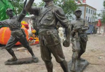 抽象士兵雕塑廠家  創意小品  噴漆士兵雕塑廠