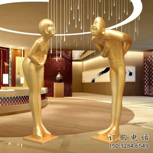 歐式迎賓雕塑廠家 抽象擺件  酒店不銹鋼迎賓雕塑廠