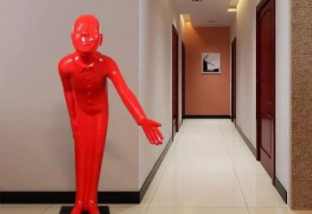 噴漆迎賓雕塑廠家 中式小品  戶外不銹鋼迎賓雕塑制作