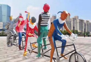 公園小丑雕塑廠家 戶外擺件  現代創意小丑雕塑廠