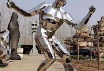 現(xiàn)代健兒雕塑廠家 大型別墅區(qū)擺件  創(chuàng)意不銹鋼健兒雕塑廠