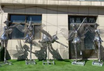 異形花仙子雕塑廠家 現代小品  公園不銹鋼花仙子雕塑廠