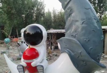 中式太空人雕塑廠家  公園小品 游樂(lè)場(chǎng)太空人雕塑擺件